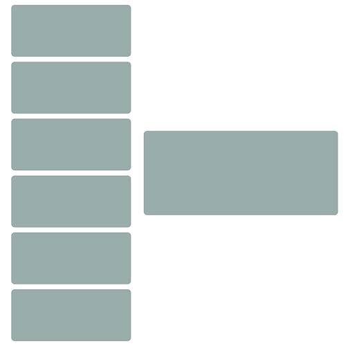 Petite Print® Einfarbige Namensaufkleber für Kinder (225 Stück), Schule, Kindergarten, Kleidung & Gegenstände, Namensetiketten personalisiert mit Namen und waschmaschinenfest (Dusty Mint) von Petite Print