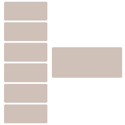 Petite Print® | Namensaufkleber Kinder für Stifte und andere Schulsachen (225 Stück) – Personalisierbare Aufkleber für Schule & Kita – Wasserfest für Spülmaschine - Taupe von Petite Print