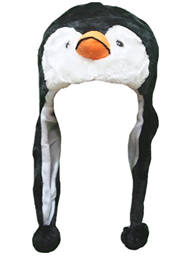 Petitebelle Warme Mütze mit Pinguin-Motiv (Schwarz, Einheitsgröße) von Petitebelle