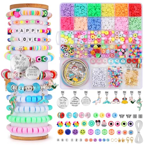 Petiyark Perlen für Armbänder 12 Farbe, Set mit 2953 Stück, 3mm Armbänder Selber Machen, Wasserfest und Nicht Leicht zu Verblassen, für Halsketten, Handyketten, Schlüsselanhänger, Ringe und mehr von Petiyark