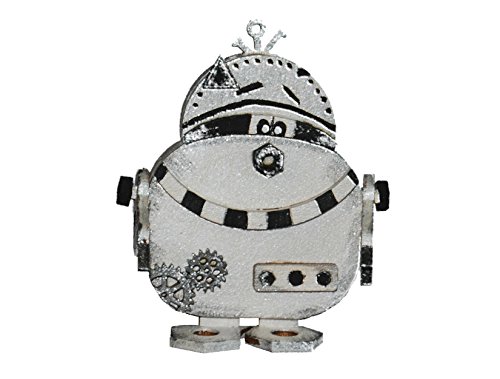 Petra's Bastel-News 3 x Holz-Bastelset Roboter P B zwo Größe ca. 80 mm mit passenden einglasigen Brillen, holzfarben, 15x15x5 cm Petra's Bastel-News 3 x Holz-Bastelset Roboter P B zwo Größe ca. 80 mm mit passenden einglasigen Brillen, holzfarben, 15x15x5 cm von Petra's Bastel News