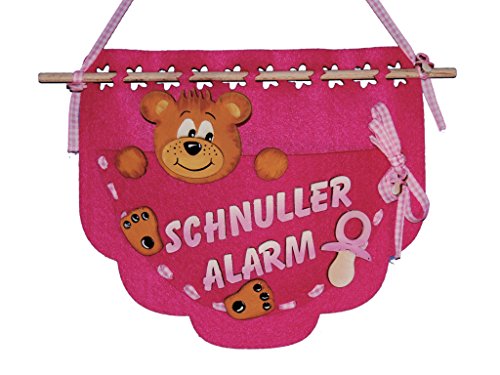 Petra's Bastel News Bastelset, Wandtasche Schnuller-Alarm, Filz, pink, 22cm von Petra's Bastel News