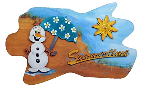 Petra's Bastel News Bastelset Summertime mit Schneemann, Holz, Holzfarben, 25 x 18 x 5 cm von Petra's Bastel News