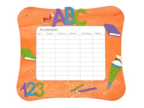 Petra's Bastel-News Bastelset bestehend aus 8 Holzeilen und 1 Vordruck Stundenplan aus Karton, Holz, Natur, 32 x 22 x 11 cm von Petra's Bastel News
