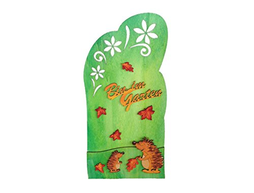 Petra's Bastel-News Bastelset für Holzstele Bin im Garten mit Igel, Holz, 40x22x5 cm von Petra's Bastel News