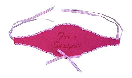 Petra's Bastel News Dekoartikel Flaschenband Für´s Spatzerl pinkes Filzband mit rosafarbenem Karoband gefädelt, 30cm Petra's Bastel News Dekoartikel Flaschenband Für´s Spatzerl pinkes Filzband mit rosafarbenem Karoband gefädelt, 30cm von Petra's Bastel News