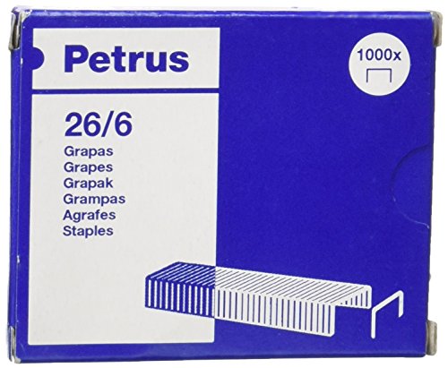 PETRUS 55711 Box Heftklammern 26/6 verkupfert von Petrus