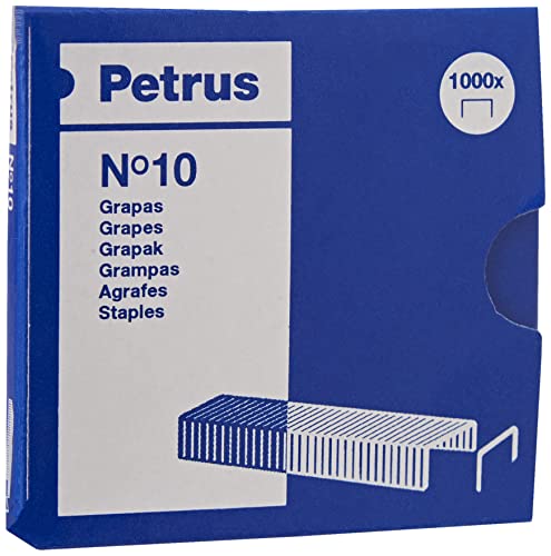 Petrus Heftklammern, 10 Blatt, Länge 4 mm, 1000 Heftklammern, Modell 10, 55706 Petrus Heftklammern, 10 Blatt, Länge 4 mm, 1000 Heftklammern, Modell 10, 55706 von Petrus
