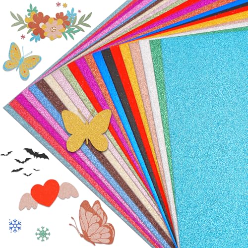 PETUTU Tonpapier a4 bunt – Glitzerpapier zum Basteln, Bastelpapier 20 Farben 20 Blatt 250 g/m² PETUTU Tonpapier a4 bunt – Glitzerpapier zum Basteln, Bastelpapier 20 Farben 20 Blatt 250 g/m² von Petutu