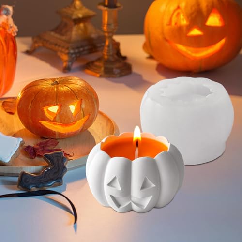 Halloween Silikonform Geist, Silikonformen Gießformen Halloween Kürbis Geist, HalloweenGeister Und Kürbis Kerzenformen, Geisters Kerzen Formen Silikon Für HalloweenDeko Herbst Kerzen Seife von Peufcmi