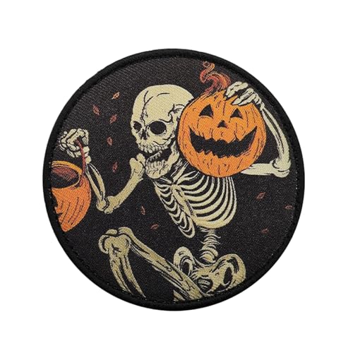 Peufcmi Gruseliger Halloween Kürbis Flickenset | Halloween Stickerei Applikation - Saisonale Feiertags Bastelparty Beigabe Für Kleidung von Peufcmi