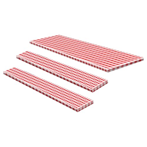 Peufcmi Picknick Tischdecke - Picknicktischbezug mit Bankbezügen - Rot-Weiß Karomuster Wasserdicht Schützt Tischdecke für Picknick Camping Terrasse Garten Outdoor Peufcmi Picknick Tischdecke - Picknicktischbezug mit Bankbezügen - Rot-Weiß Karomuster Wasserdicht Schützt Tischdecke für Picknick Camping Terrasse Garten Outdoor von Peufcmi