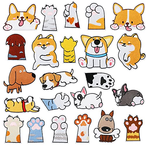 23 Stück Hund Stickerei Patch, Flicken zum Aufbügeln, Nähen Flicken, Verschiedene Gestickte, Aufnäher zum Aufbügeln, Kleidung Patches, Niedlich Patch, Flicken Nähen Kinder, Für Jeans, Jacken, T-Shirt 23 Stück Hund Stickerei Patch, Flicken zum Aufbügeln, Nähen Flicken, Verschiedene Gestickte, Aufnäher zum Aufbügeln, Kleidung Patches, Niedlich Patch, Flicken Nähen Kinder, Für Jeans, Jacken, T-Shirt von Peuirre