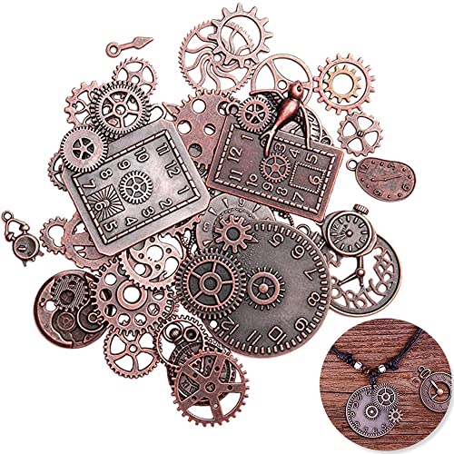 Peuirre 40 Stück Retro Steampunk Zahnräder, Basteln Deko, Schmuck Basteln, für Handgemacht Schmuckherstellung Dekoration Peuirre 40 Stück Retro Steampunk Zahnräder, Basteln Deko, Schmuck Basteln, für Handgemacht Schmuckherstellung Dekoration von Peuirre
