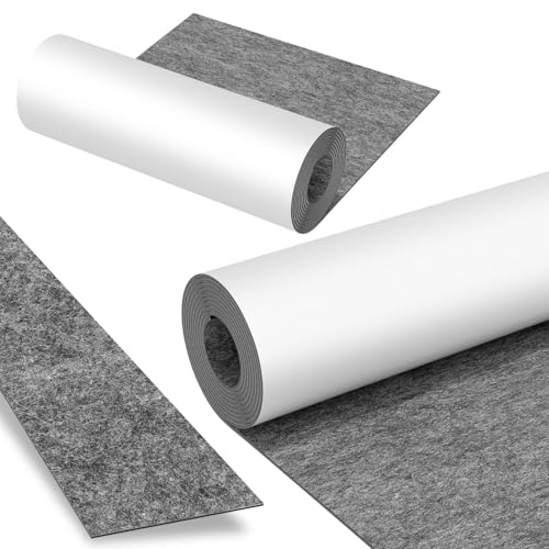 Peviasot Filz selbstklebend, 2 Rollen Selbstklebender klebriger Filz Meterware, 50cm x 150cm Filzmatte, Chemiefaser-Filzstoff, Zuschneidbar für DIY-Selbstklebende Filzplatten, 2.5 mm Stark, Grau Peviasot Filz selbstklebend, 2 Rollen Selbstklebender klebriger Filz Meterware, 50cm x 150cm Filzmatte, Chemiefaser-Filzstoff, Zuschneidbar für DIY-Selbstklebende Filzplatten, 2.5 mm Stark, Grau von Peviasot