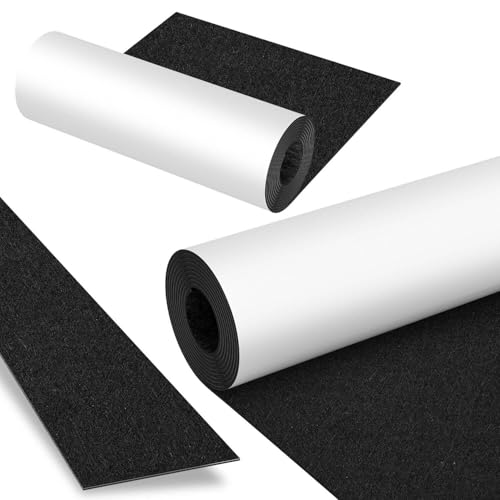 Peviasot Filz selbstklebend, 2 Rollen Selbstklebender klebriger Filz Meterware, 50cm x 150cm Filzmatte, Chemiefaser-Filzstoff, Zuschneidbar für DIY-Selbstklebende Filzplatten, 2.5 mm Stark, Schwarz Peviasot Filz selbstklebend, 2 Rollen Selbstklebender klebriger Filz Meterware, 50cm x 150cm Filzmatte, Chemiefaser-Filzstoff, Zuschneidbar für DIY-Selbstklebende Filzplatten, 2.5 mm Stark, Schwarz von Peviasot
