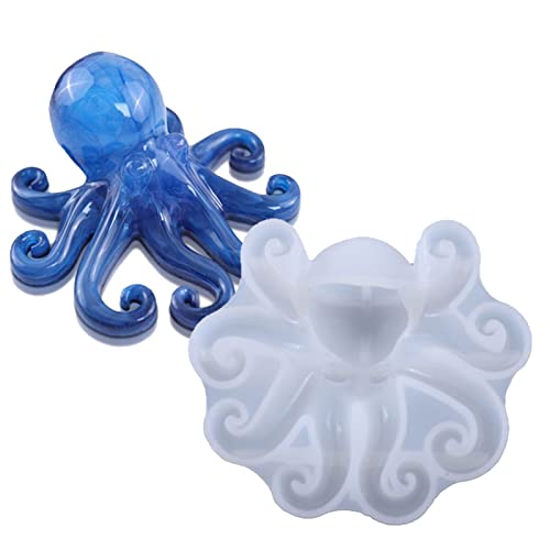 Tier-Silikonharzformen, transparente Oktopus-Silikonform, Tierharzform, Epoxidharz, weich, dick, farbecht, waschbar, wiederverwendbar für Ton, Seife, Kerze Pewell Tier-Silikonharzformen, transparente Oktopus-Silikonform, Tierharzform, Epoxidharz, weich, dick, farbecht, waschbar, wiederverwendbar für Ton, Seife, Kerze Pewell von Pewell
