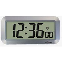 PEWETA digitale Funkwanduhr DCF77 silber Kunststoff 41,8 x 20,3 cm von Peweta