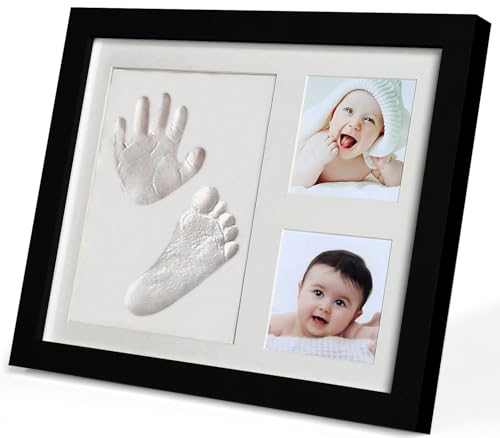PewinGo Baby Handabdruck und Fußabdruck Set, Gipsabdruck Baby Hand und Fuß mit Echtholz Bilderrahmen- Perfekte Geschenkidee für Kleinkinder, Mütter und Väter, Erinnerungen für die Ewigkeit-Schwarz PewinGo Baby Handabdruck und Fußabdruck Set, Gipsabdruck Baby Hand und Fuß mit Echtholz Bilderrahmen- Perfekte Geschenkidee für Kleinkinder, Mütter und Väter, Erinnerungen für die Ewigkeit-Schwarz von PewinGo