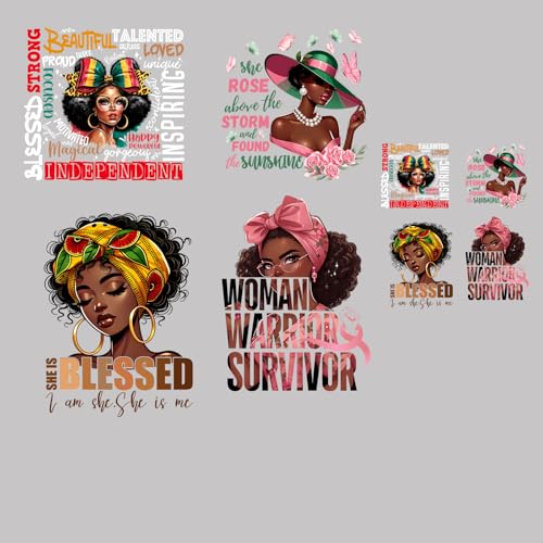 Melanin Beauty Bügelbilder, schwarz, für Frauen und Mädchen, Heißpresse, Aufkleber für DIY-Bekleidung, Hoodies und Accessoires, lebendige afrozentrische Designs, 8 Stück Melanin Beauty Bügelbilder, schwarz, für Frauen und Mädchen, Heißpresse, Aufkleber für DIY-Bekleidung, Hoodies und Accessoires, lebendige afrozentrische Designs, 8 Stück von Peyastiie