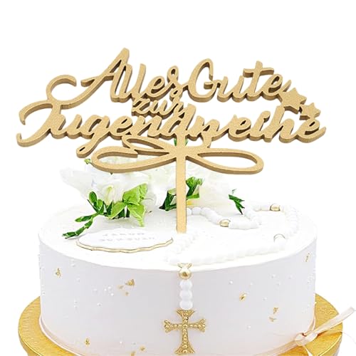 1 Stück Holz Kommunion Cake Topper, Jugendweihe Kuchendekoration, Konfirmation Deko, Hochzeit Deko, Junge Mädchen Tischdeko für Geburtstag Hochzeit Taufe 1 Stück Holz Kommunion Cake Topper, Jugendweihe Kuchendekoration, Konfirmation Deko, Hochzeit Deko, Junge Mädchen Tischdeko für Geburtstag Hochzeit Taufe von Peysaitr