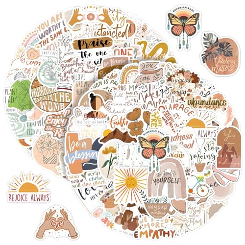 100 Stück Inspirierende Boho Aufkleber, Vintage Sticker, Boho-motivierende ästhetische Aufkleber, niedliche Vinyl Aufkleberfür Laptop Mobiltelefone Skateboard Gepäck 100 Stück Inspirierende Boho Aufkleber, Vintage Sticker, Boho-motivierende ästhetische Aufkleber, niedliche Vinyl Aufkleberfür Laptop Mobiltelefone Skateboard Gepäck von Peysaitr