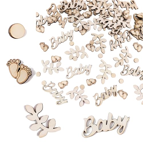 100 Stück Konfetti Holz, Tischdeko Holz, Baby Shower Deko für Mädchen, Junge, Party,Babyshower,Geburtstag Party Deko 100 Stück Konfetti Holz, Tischdeko Holz, Baby Shower Deko für Mädchen, Junge, Party,Babyshower,Geburtstag Party Deko von Peysaitr