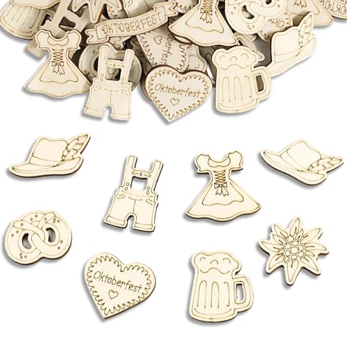 100 Stück Oktoberfest Holz Deko, Bayrische Dekoration, Baby Shower Streudeko, Edelweiss Bier Dirndl Brezel Lederhose Oktoberfest Wiesn Tischdekoration, Geburtstag Tischdeko für Frau Mann 100 Stück Oktoberfest Holz Deko, Bayrische Dekoration, Baby Shower Streudeko, Edelweiss Bier Dirndl Brezel Lederhose Oktoberfest Wiesn Tischdekoration, Geburtstag Tischdeko für Frau Mann von Peysaitr