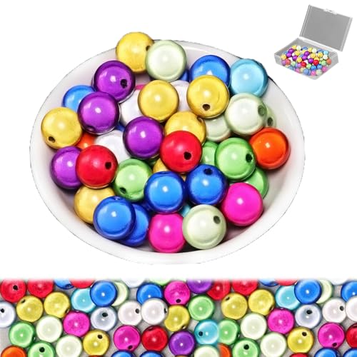 200 Stück 6–12 mm Reflektierende Perlen, Wunderperlen, Bunte Bastelperlen, 3D-Illusion Wunderperlen, Acrylperlen für DIY Schmuckherstellung, Armbänder, Halsketten Basteln von Peysaitr