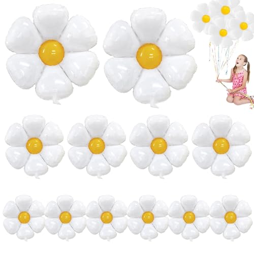 12 Stück Gänseblümchen Folienballons, 3 GrößenWeiße Gänseblümchen Blume Ballon, Riesige Blume Folie Luftballons Gänseblümchen Dekoration für Kindergeburtstag, Hochzeit, Babyparty 12 Stück Gänseblümchen Folienballons, 3 GrößenWeiße Gänseblümchen Blume Ballon, Riesige Blume Folie Luftballons Gänseblümchen Dekoration für Kindergeburtstag, Hochzeit, Babyparty von Peysaitr