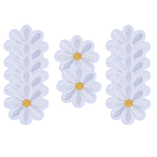 12 Stück Patches zum Aufbügeln Gänseblümchen Blumen, Klett Patches, Mini Stickerei Aufnäher, Patch Personalisiert, für DIY Zubehör Rucksack Jeans Jacke 12 Stück Patches zum Aufbügeln Gänseblümchen Blumen, Klett Patches, Mini Stickerei Aufnäher, Patch Personalisiert, für DIY Zubehör Rucksack Jeans Jacke von Peysaitr