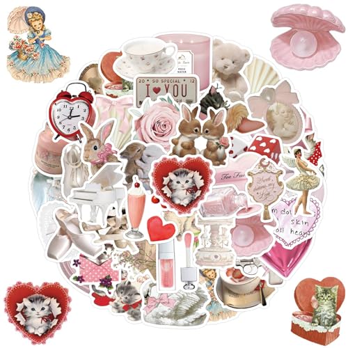 120 Stück Rosa Vintage Aufkleber, Kawaii Aesthetic Sticker, Wasserfeste Anime Aufkleber, Wasserdicht Vinyl Stickers, Y2K Accessoires für Sticker Laptop,Sammelalbum,Gitarre,Tasse 120 Stück Rosa Vintage Aufkleber, Kawaii Aesthetic Sticker, Wasserfeste Anime Aufkleber, Wasserdicht Vinyl Stickers, Y2K Accessoires für Sticker Laptop,Sammelalbum,Gitarre,Tasse von Peysaitr