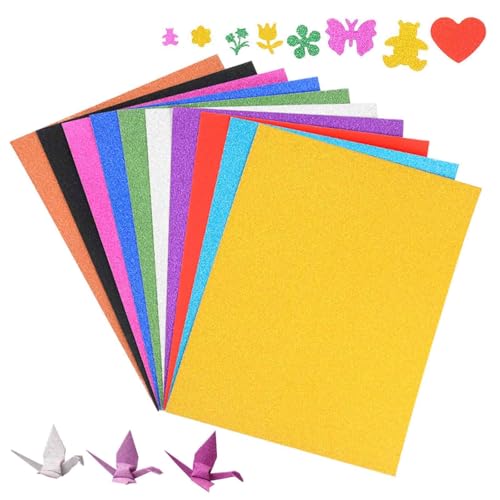 20 Blatt Glitzerpapier zum Basteln, 29,7x21cm A4 Bunt Glitzer Papier, Bunt Glitterkarton Bastelpapier für DIY Grußkarten Scrapbooking Glitter Craft Paper Cardboard, 10 Farben 20 Blatt Glitzerpapier zum Basteln, 29,7x21cm A4 Bunt Glitzer Papier, Bunt Glitterkarton Bastelpapier für DIY Grußkarten Scrapbooking Glitter Craft Paper Cardboard, 10 Farben von Peysaitr