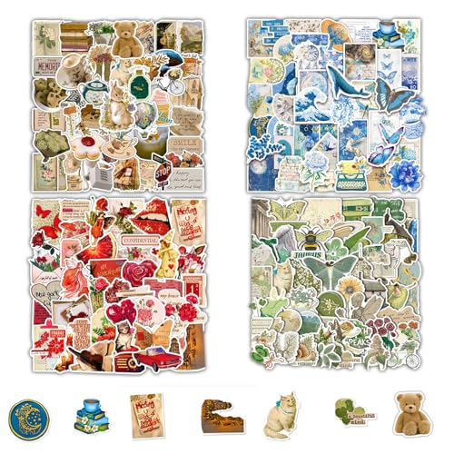 200 Stück Retro Aufkleber Set, wasserfeste Scrapbook-ästhetische Aufkleber, Aesthetic Retro Deko Vinyl Aufkleber für Journaling, Scrapbooking-Zubehör für Laptop Handy Skateboard Scrapbook 200 Stück Retro Aufkleber Set, wasserfeste Scrapbook-ästhetische Aufkleber, Aesthetic Retro Deko Vinyl Aufkleber für Journaling, Scrapbooking-Zubehör für Laptop Handy Skateboard Scrapbook von Peysaitr