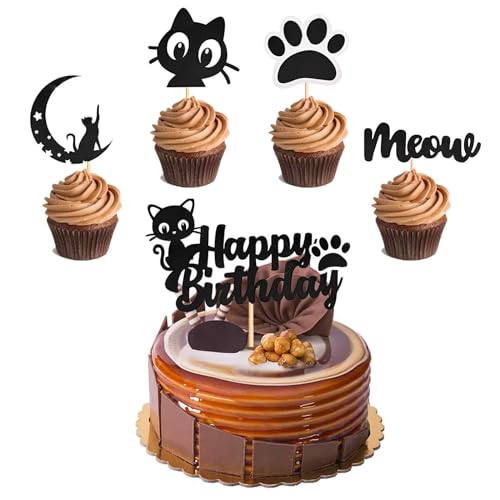 25 Stück Kätzchen Cupcake Topper, Kuchen Dekorationen Zubehör, Glitzer Kätzchen Katze Cupcke Toppers für Katzenliebhaber, Babyparty, Kinder Geburtstag, Hochzeit, Party, Erstkommunion Deko 25 Stück Kätzchen Cupcake Topper, Kuchen Dekorationen Zubehör, Glitzer Kätzchen Katze Cupcke Toppers für Katzenliebhaber, Babyparty, Kinder Geburtstag, Hochzeit, Party, Erstkommunion Deko von Peysaitr