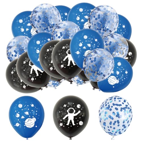 30 Stück Weltraum-Party-Ballons, Weltraum-Party-Ballon-Set, 30,5 cm Weltraum-Party-Ballons, blau-schwarze Konfetti-Helium-Latex-Luftballons, Astronauten-Ballons 30 Stück Weltraum-Party-Ballons, Weltraum-Party-Ballon-Set, 30,5 cm Weltraum-Party-Ballons, blau-schwarze Konfetti-Helium-Latex-Luftballons, Astronauten-Ballons von Peysaitr