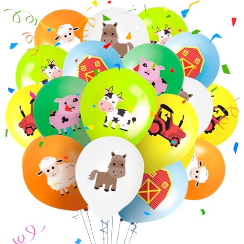 36 Stück Bauernhof Tier Luftballons, 12 Zoll Nutztiere Latex Luftballon, Bauernhof Thema Geburtstag Deko, Schwein Luftballons für Kinder Geburtstags Babyparty Bauernhof Mottoparty 36 Stück Bauernhof Tier Luftballons, 12 Zoll Nutztiere Latex Luftballon, Bauernhof Thema Geburtstag Deko, Schwein Luftballons für Kinder Geburtstags Babyparty Bauernhof Mottoparty von Peysaitr