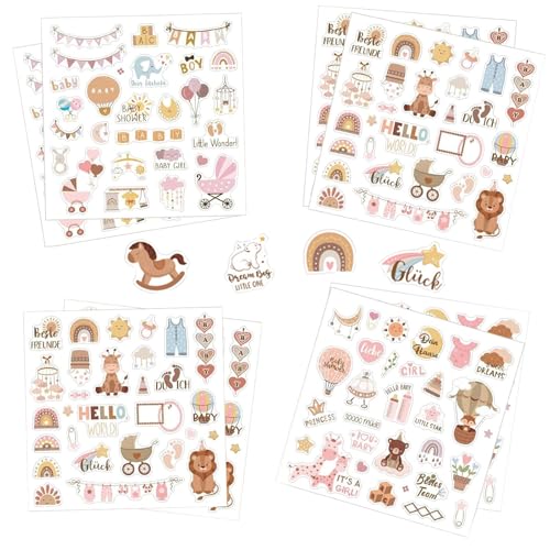 8 Sticker Babyalbum, DIY Scrapbooking Aufkleber zum Gestalten, Aufkleber für Babyalbum, Fotoalbum & Geschenke, Taufe Kommunion Konfirmation Geschenke, für Babyalbum, Fotoalbum & Geschenke 8 Sticker Babyalbum, DIY Scrapbooking Aufkleber zum Gestalten, Aufkleber für Babyalbum, Fotoalbum & Geschenke, Taufe Kommunion Konfirmation Geschenke, für Babyalbum, Fotoalbum & Geschenke von Peysaitr