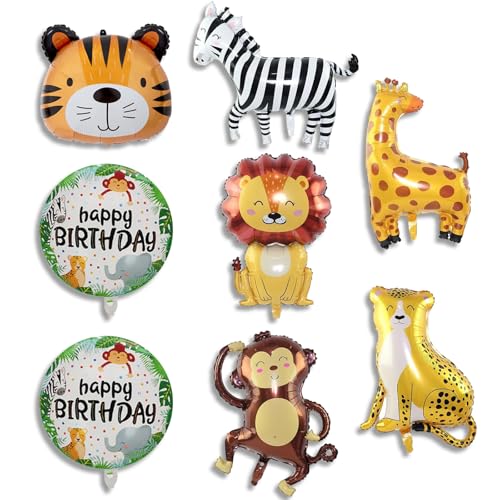 8 Stück Folienballon Tiere, XXL Folienballon Animals, Dschungel Waldtiere Ballons Kindergeburtstag, Kinder Geburtstag Party Deko, für Junge Mädchen 8 Stück Folienballon Tiere, XXL Folienballon Animals, Dschungel Waldtiere Ballons Kindergeburtstag, Kinder Geburtstag Party Deko, für Junge Mädchen von Peysaitr