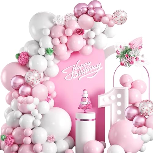 97-teiliges Ballonbogen-Set, rosa und weiß, Ballonbogen, Pastellrosa und Weiß, Ballongirlande-Set für Hochzeit, Babyparty, Geburtstag, Jahrestag, Festival 97-teiliges Ballonbogen-Set, rosa und weiß, Ballonbogen, Pastellrosa und Weiß, Ballongirlande-Set für Hochzeit, Babyparty, Geburtstag, Jahrestag, Festival von Peysaitr