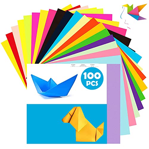 Origami Papier, 100 Blatt 50 Farben Farbiges Papier Faltpapier, Hochwertige Faltblätter für Kunst- und Bastelprojekte(15 x 15 cm) von Peysaitr