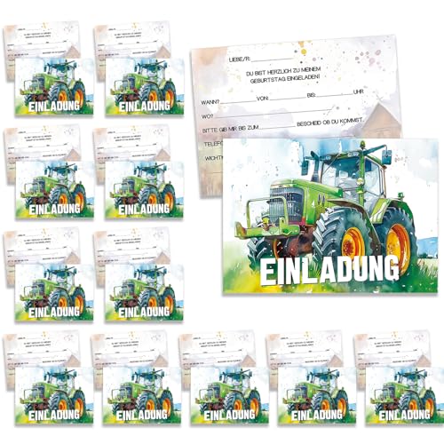 Peysaitr 12 Stück Traktor Einladungskarten, Einladungskarten Kindergeburtstag, Geburtstagseinladungen, Traktor Einladungskarten, Partyeinladungen, Geburtstagseinladungen für Kinder Peysaitr 12 Stück Traktor Einladungskarten, Einladungskarten Kindergeburtstag, Geburtstagseinladungen, Traktor Einladungskarten, Partyeinladungen, Geburtstagseinladungen für Kinder von Peysaitr