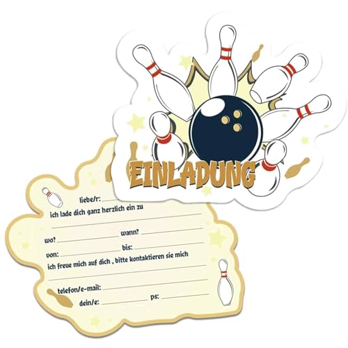 Peysaitr 15x Geburtstag Einladungskarten, Einladung zum Kinder Geburtstag, Geburtstagseinladungen für Mädchen & Jungen, Kindergeburtstag, Party, Bowling Einladungskarten Peysaitr 15x Geburtstag Einladungskarten, Einladung zum Kinder Geburtstag, Geburtstagseinladungen für Mädchen & Jungen, Kindergeburtstag, Party, Bowling Einladungskarten von Peysaitr