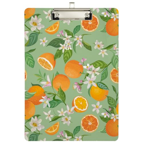 Peystean Tropische Früchte, saftige orangefarbene Blätter, Acryl-Klemmbrett mit silbernem, flachem Profil-Clip, Standard-A4-Briefgröße, 31,8 x 22,9 cm, für Studenten, Büro, Schule, Lehrer Peystean Tropische Früchte, saftige orangefarbene Blätter, Acryl-Klemmbrett mit silbernem, flachem Profil-Clip, Standard-A4-Briefgröße, 31,8 x 22,9 cm, für Studenten, Büro, Schule, Lehrer von Peystean