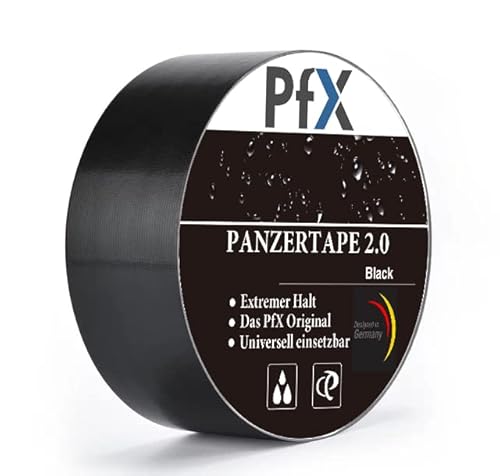 PfX Gewebeband mit hoher Klebekraft 48mm x 50m Panzerband - wasserfest & handreißbares Klebeband - ACHTUNG EXTREM STARKE KLEBEKRAFT! (50Meter) von PfX