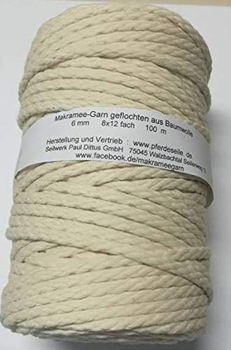 Makrameegarn Makramee Bastelgarn 5-6 mm Farbe: Natur 100 Meter Makrameegarn Makramee Bastelgarn 5-6 mm Farbe: Natur 100 Meter von Pferdeseile_DE