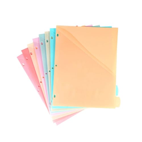 Bunte Ordner-Trennblätter, 3 Löcher, stabiles Polypropylen, für Notizbücher, Tagebücher, tägliche Organisation, Studentenplaner, Trennwände Bunte Ordner-Trennblätter, 3 Löcher, stabiles Polypropylen, für Notizbücher, Tagebücher, tägliche Organisation, Studentenplaner, Trennwände von Pffiocix