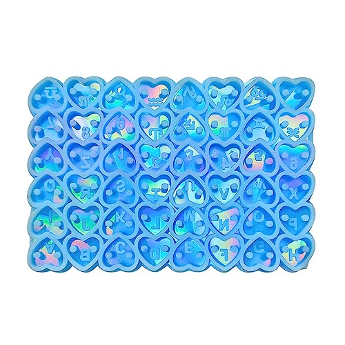 Doppelloch-Silikonform in Herzform, Harzform, Halskette, Schmuck, Anhänger, Werkzeug, Bastelbedarf, Epoxidharz-Formen, Silikon, rechteckig, Schlüsselanhänger, Schmuck für Anfänger, einzigartig von Pffiocix
