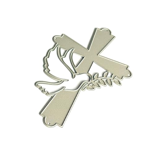 Pffiocix Bird of Peace Stanzschablonen aus Metall, gekreuzte Form, Vogel, dekorative Prägepapier-Stanzform für Kartenherstellung von Pffiocix
