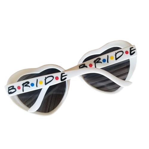 Pffiocix Brautparty-Brille in Herzform, Brautbrille, Brille, für Hochzeit und Junggesellinnenabschied Pffiocix Brautparty-Brille in Herzform, Brautbrille, Brille, für Hochzeit und Junggesellinnenabschied von Pffiocix